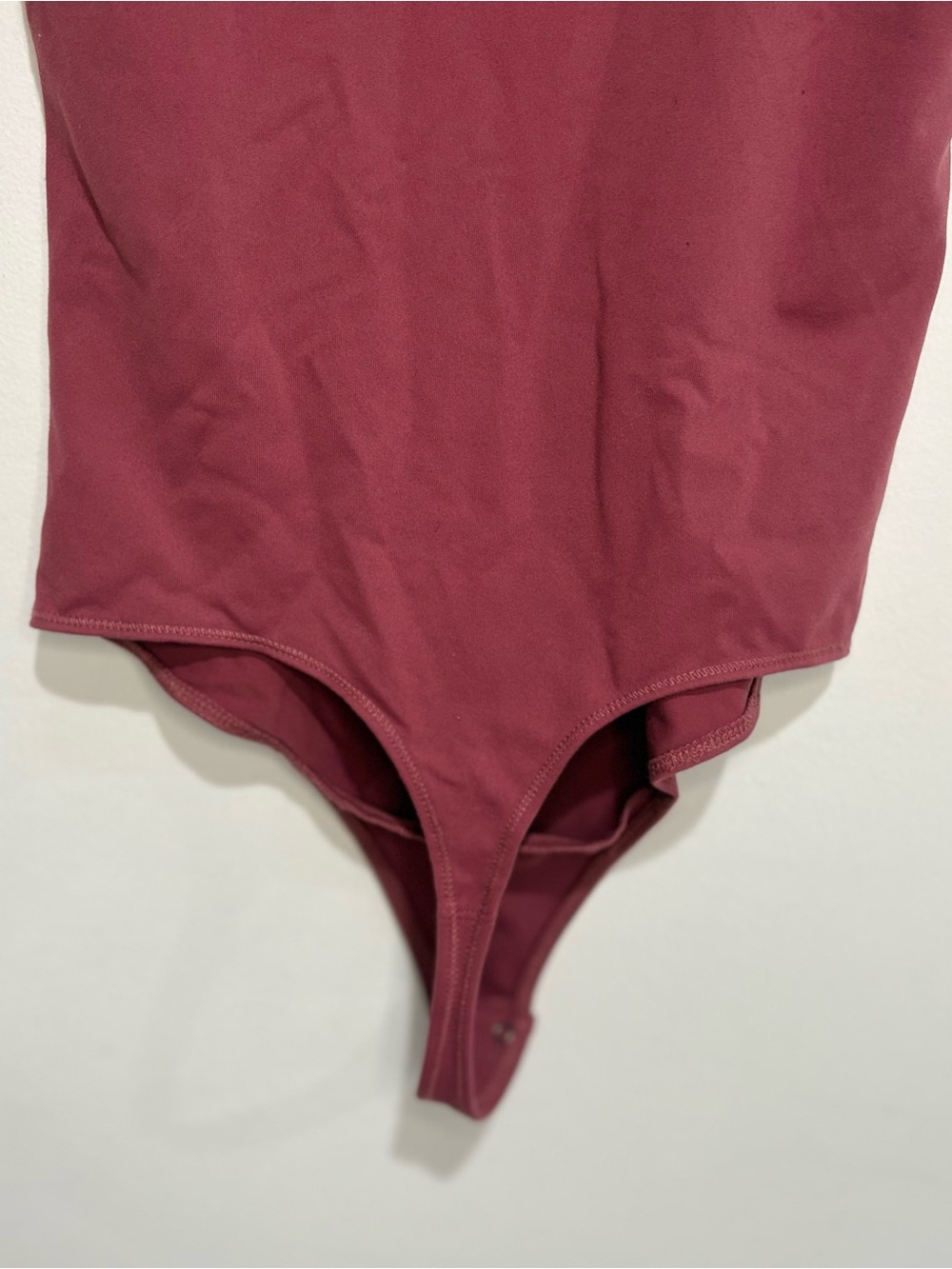 Abercrombie & Fitch Mock Neck Red Wine Bodysuit - Picture 6 of 8